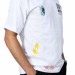 Beyaz Baskılı Oversize Tişört