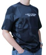 Oversize Siyah Gri Desenli Baskılı Tişört