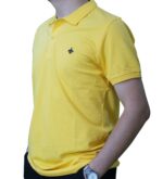 Sarı Polo Yaka Nakış Detaylı Tişört - Görsel 2