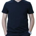 Siyah V Yaka Basic Tişört