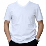 Beyaz V Yaka Basic Tişört