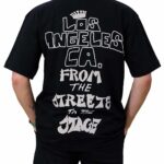 Siyah Los Angeles Baskılı Oversize Tişört