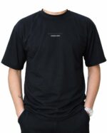 Siyah Baskılı Oversize Tişört